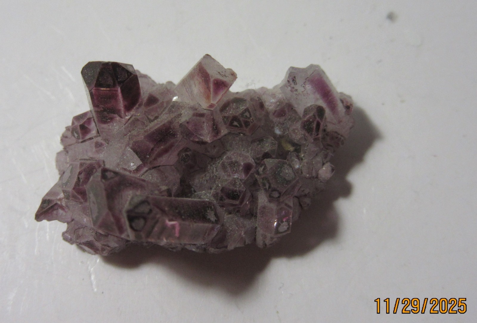 Rare Raspberry Aura Quartz 1 1/8 Inch Cluster Collectible RAQCC-7