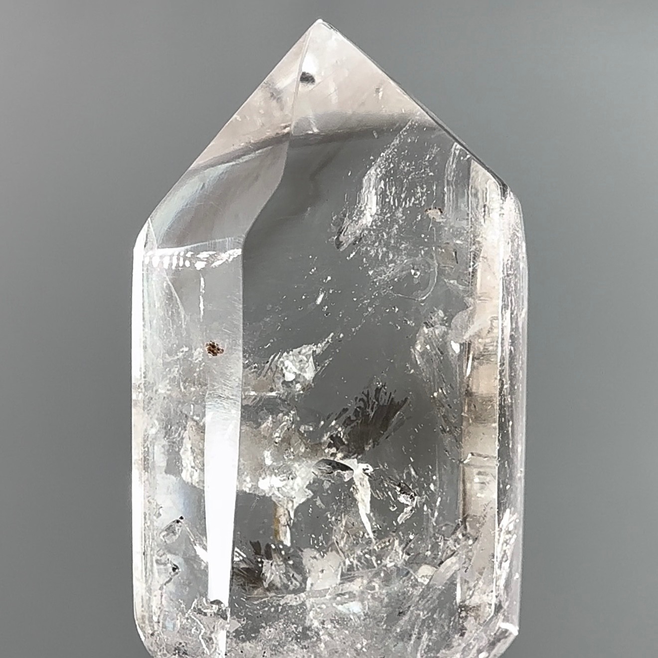 3 Moving Bubbles! Rare Optical Rainbow Slightly Smoky Enhydro Quartz Crystal