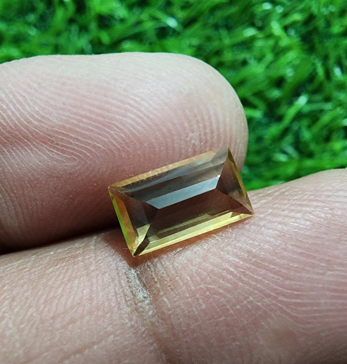 Superb Golden Citrine Topaz Loose Rectangle Cut Gem 1.90Ct Natural Faceted Stone