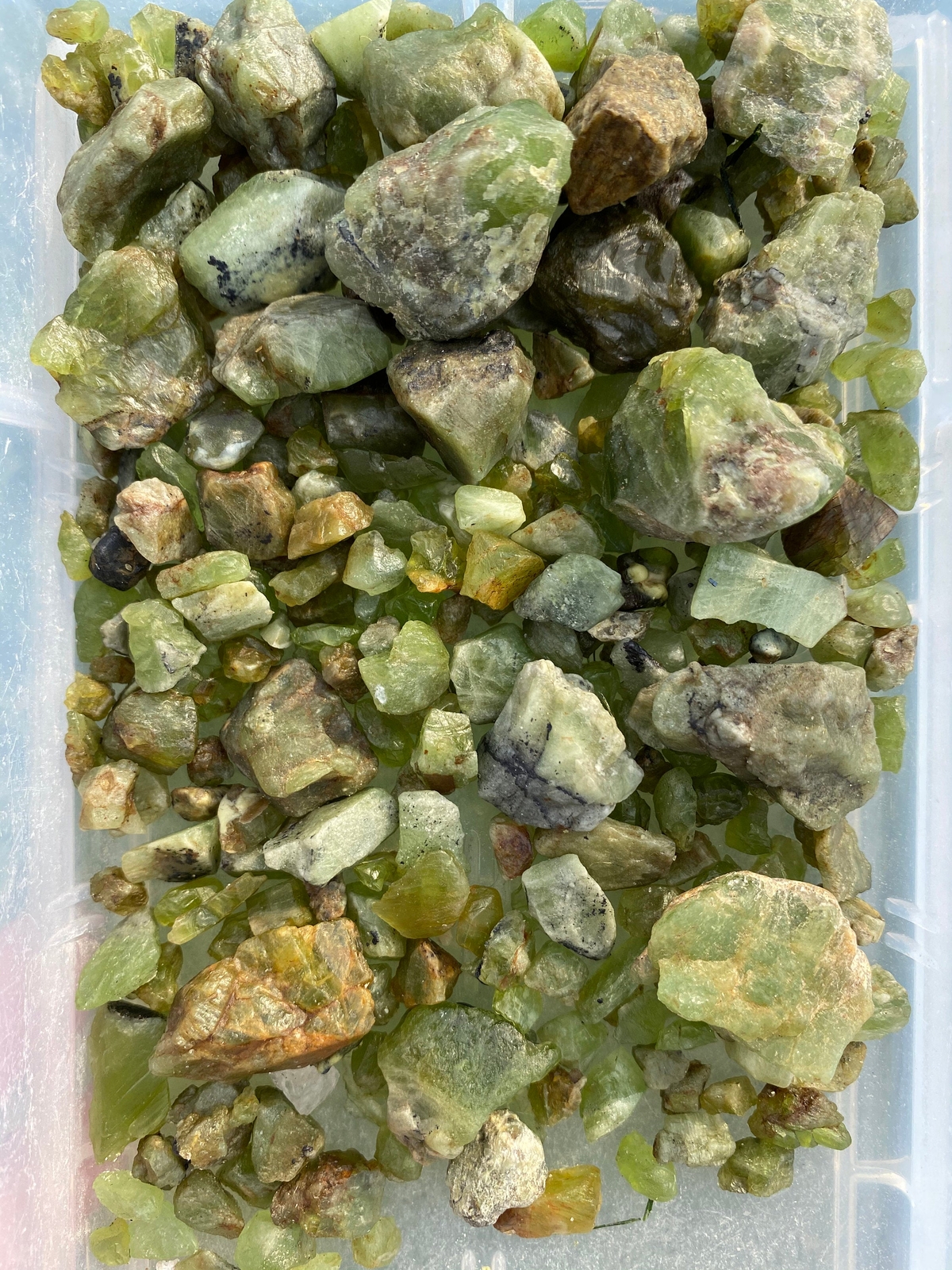 Raw Peridot Stone (1 to 55 gram) Natural Rough Peridot Crystal from Pakistan