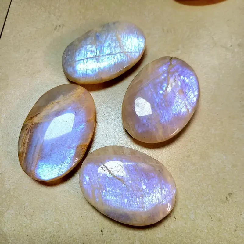 Healing Moonstone Palm Stone Birthstone Crystal Meditation Reiki Worry Stone HOT