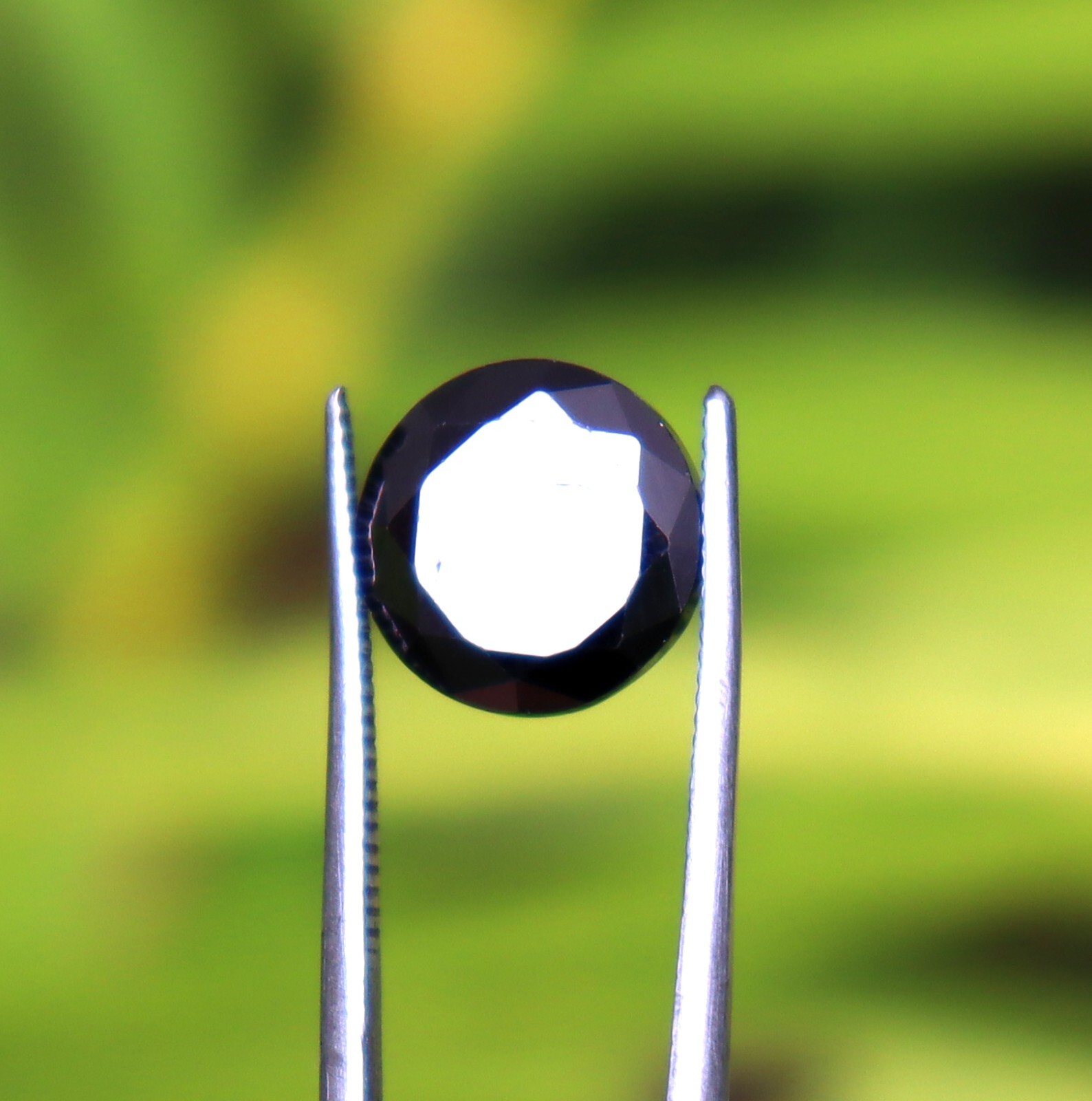 7 Ct Natural Moissanite Black Color Round Cut Certified Loose Gemstone
