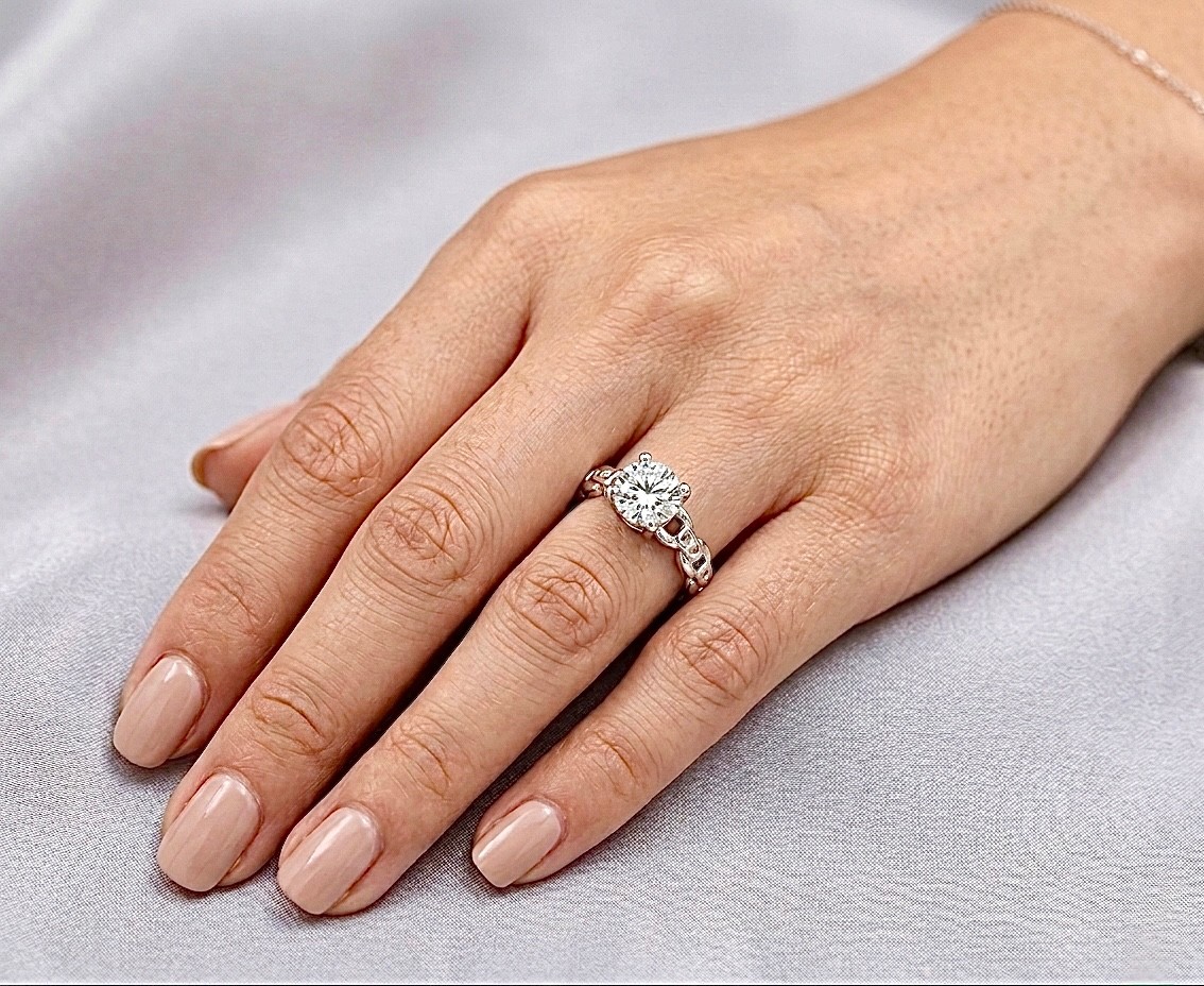 Wholesale Lot 7 Pcs Natural Moissanite Stainless Steel(316) rings 4mm