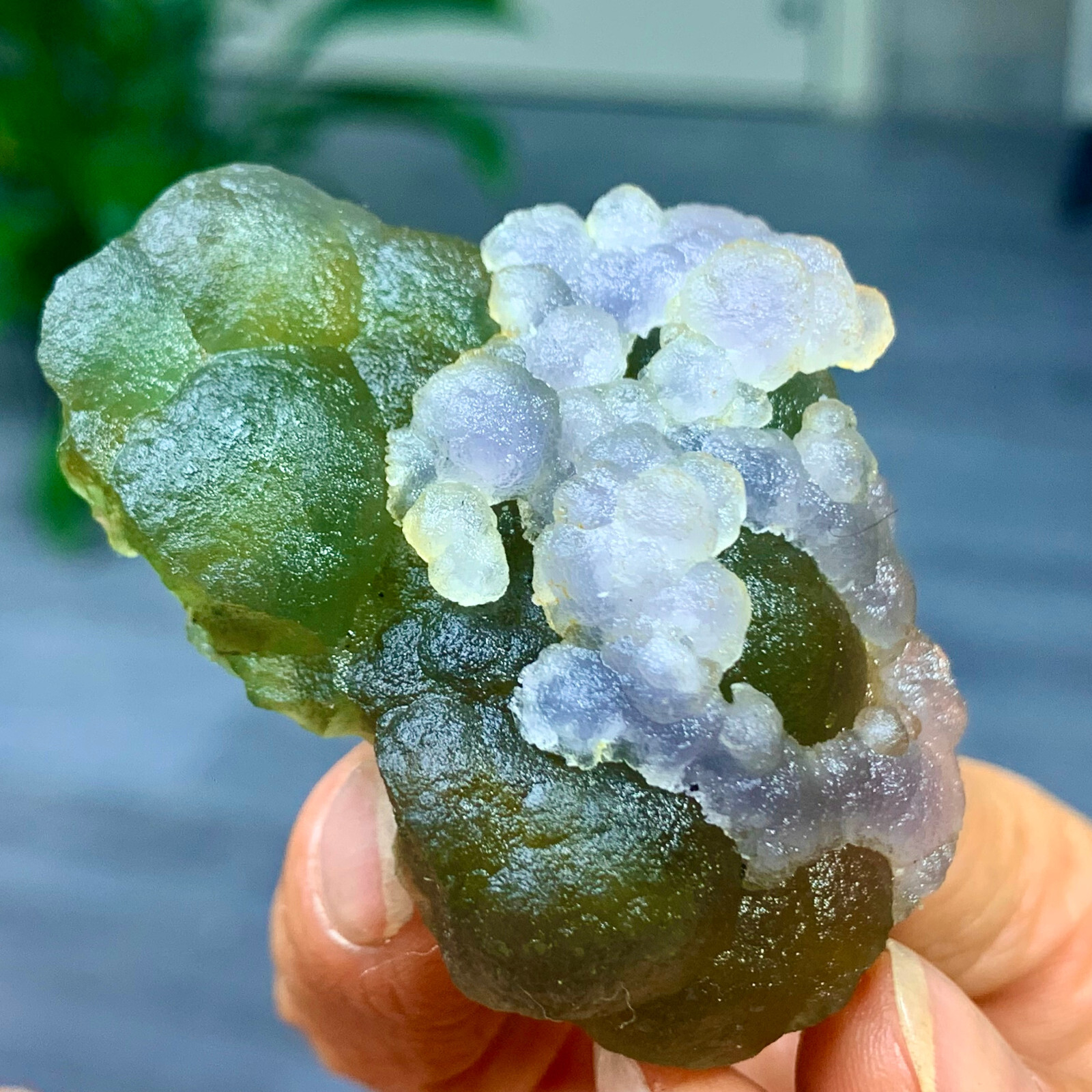54G Rare Transparent green-white Cube Fluorite Mineral Crystal Specimen/HeNan