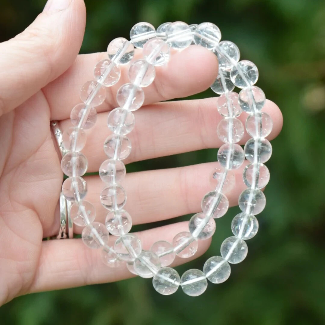 Clear Quartz Crystal Bracelet Healing Crystal Magnify Energy Gift for Her
