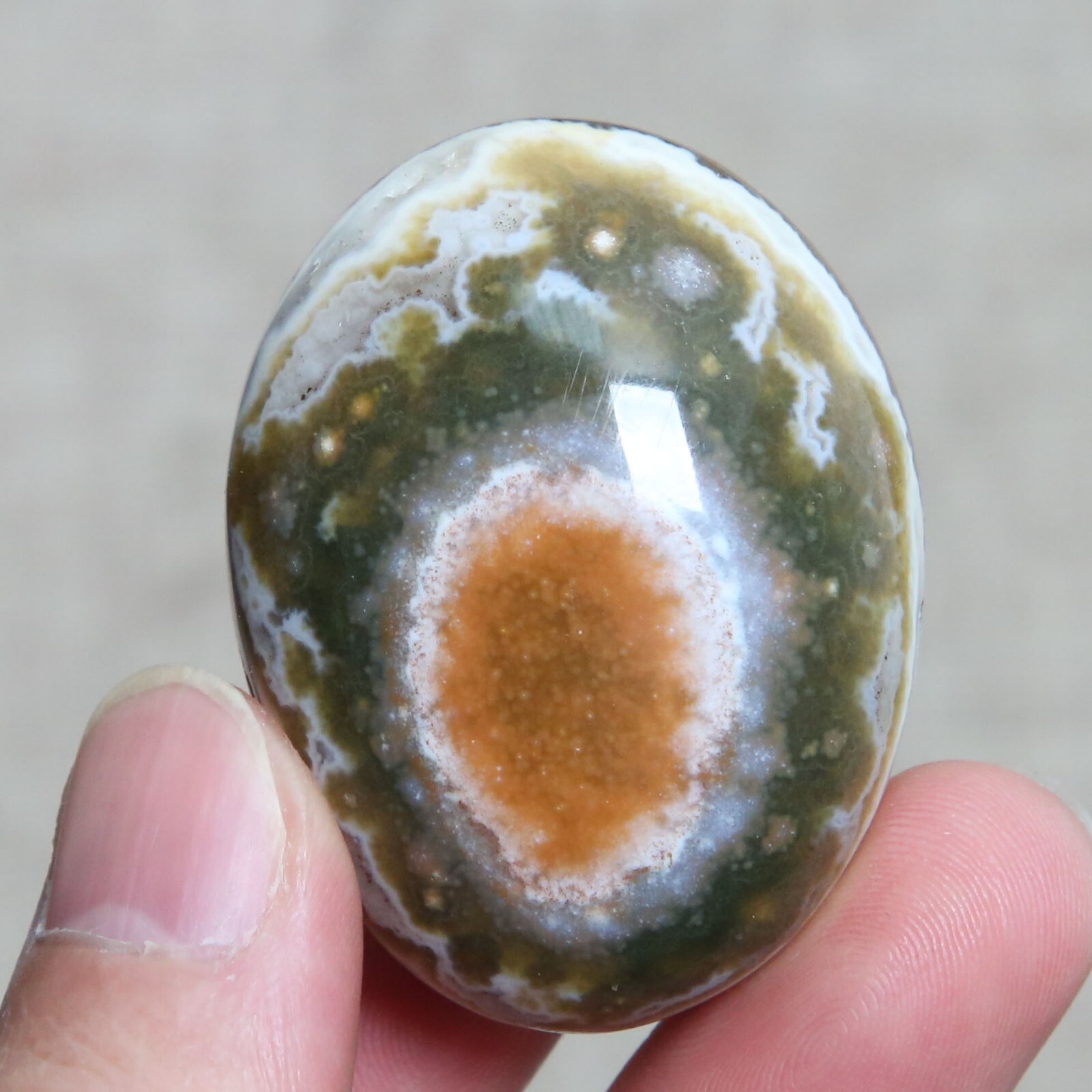 B7712-56g Amazing Natural Polished OCEAN JASPER Furnishing Freeform Healing