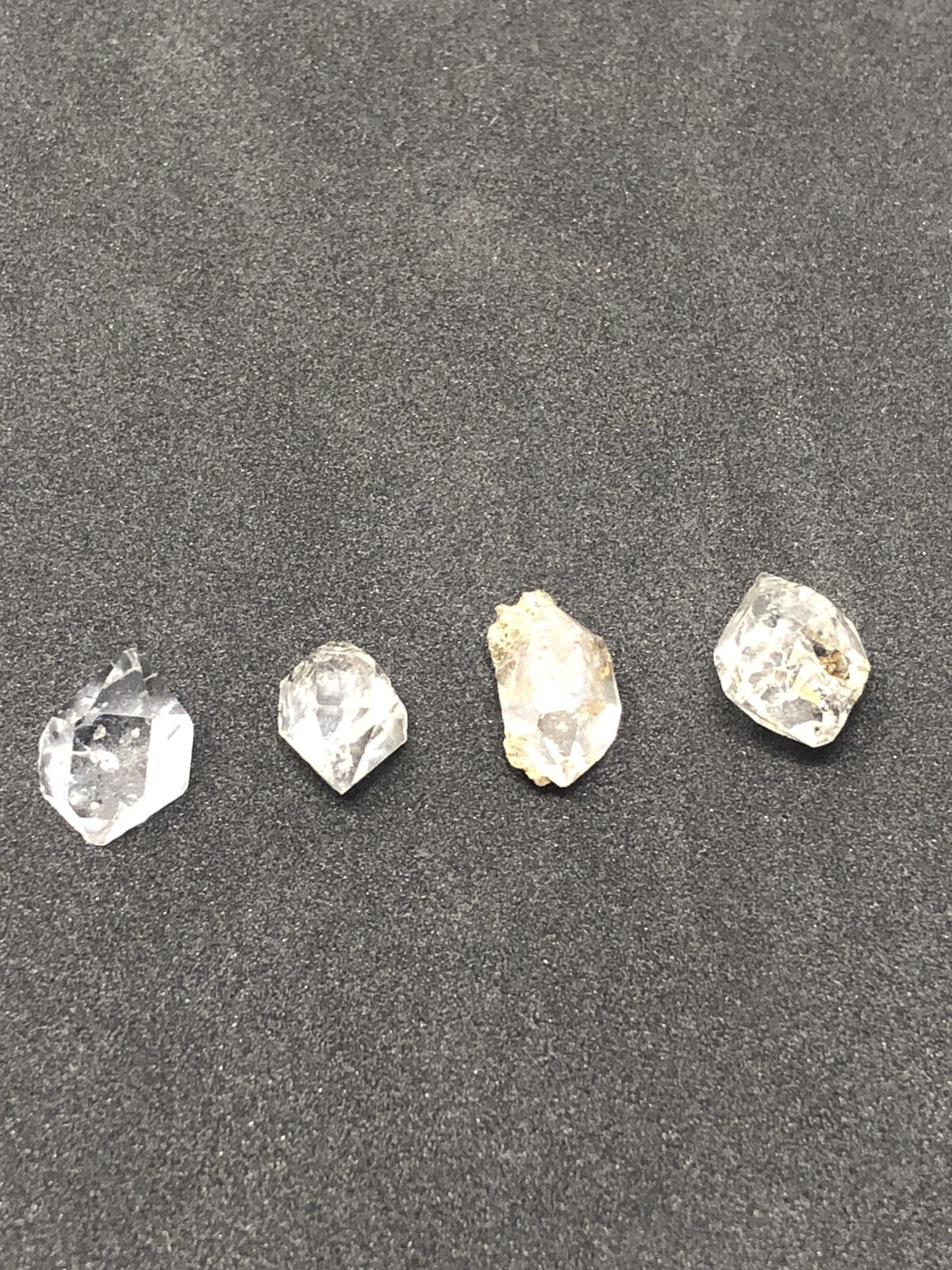 4 Piece Set Collection Herkimer Diamond Quartz 5.8g raw & Water Washed Only C1