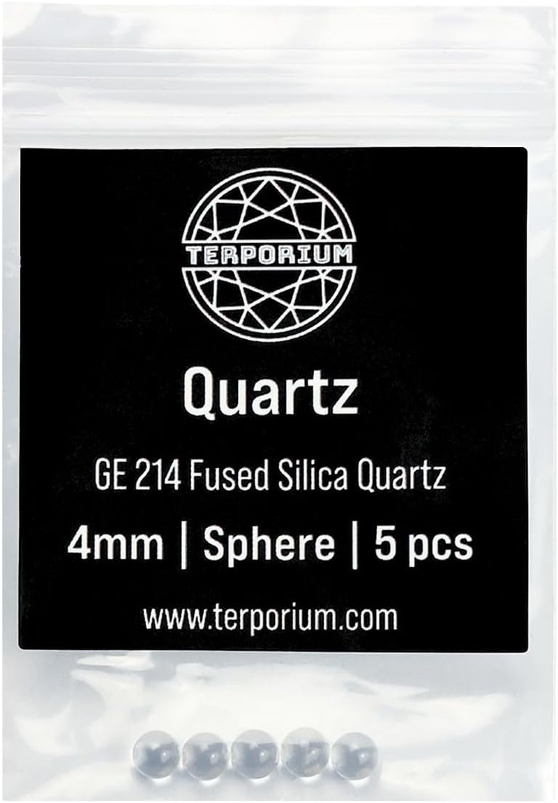 4Mm Quartz Spheres (Pack of 5) | 100% Quartz | Smooth Flawless 4Mm round Beads w
