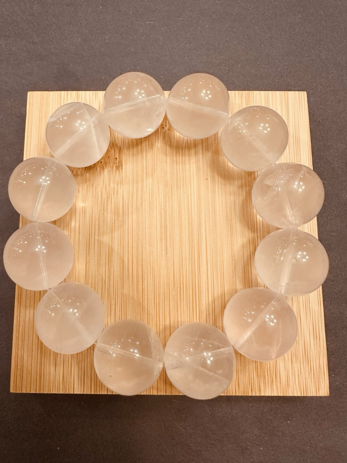 19mm+ Mozambique rose quartz Bracelet