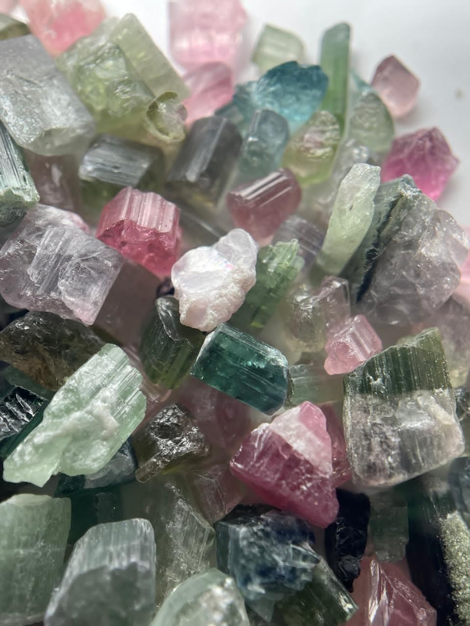 1430- Carats Natural multi colour Tourmaline Crystals Lot from Afghanistan