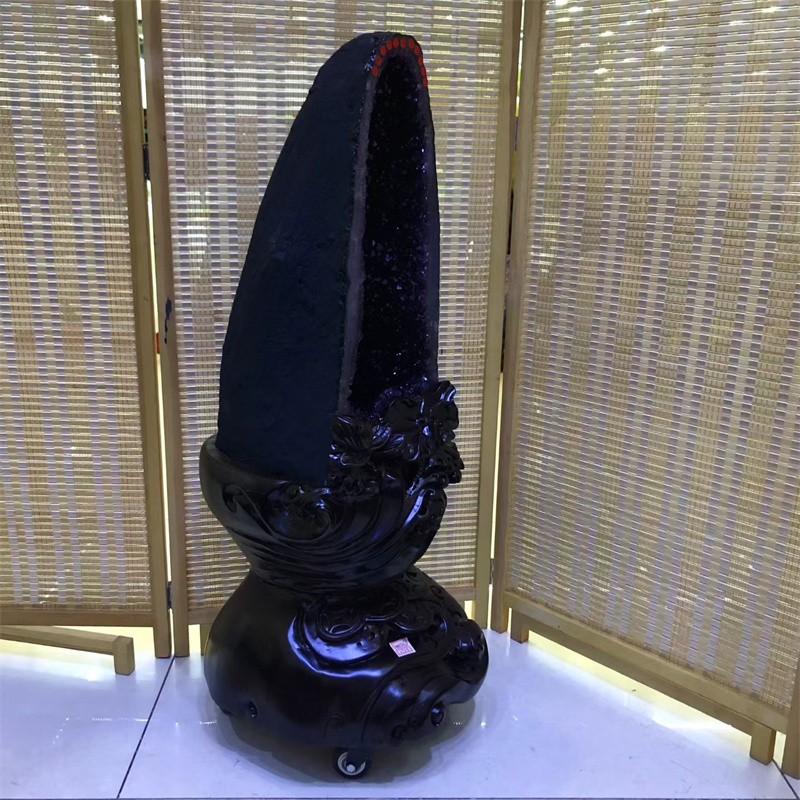 109.5LB Top Natural Amethyst Cave Quartz Crystal Specimen Reiki Healing +STAND