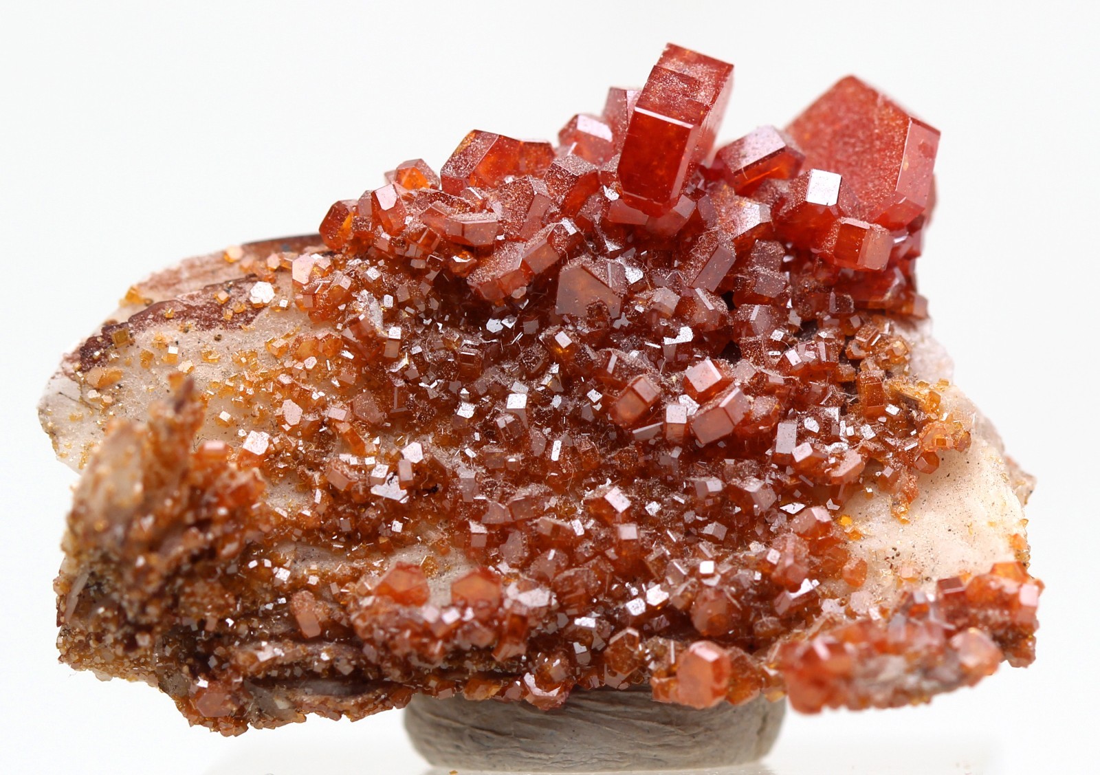 VANADINITE BARITE Crystal Mineral Specimen Cluster Matrix Red MOROCCO