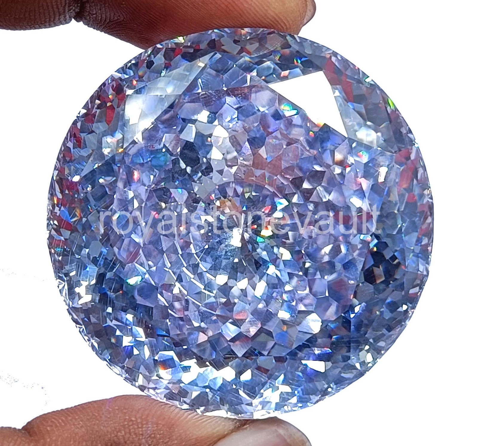 440.65 Ct Natural White Sapphire Round Shape IGL Certified Loose Gemstone 5AOF