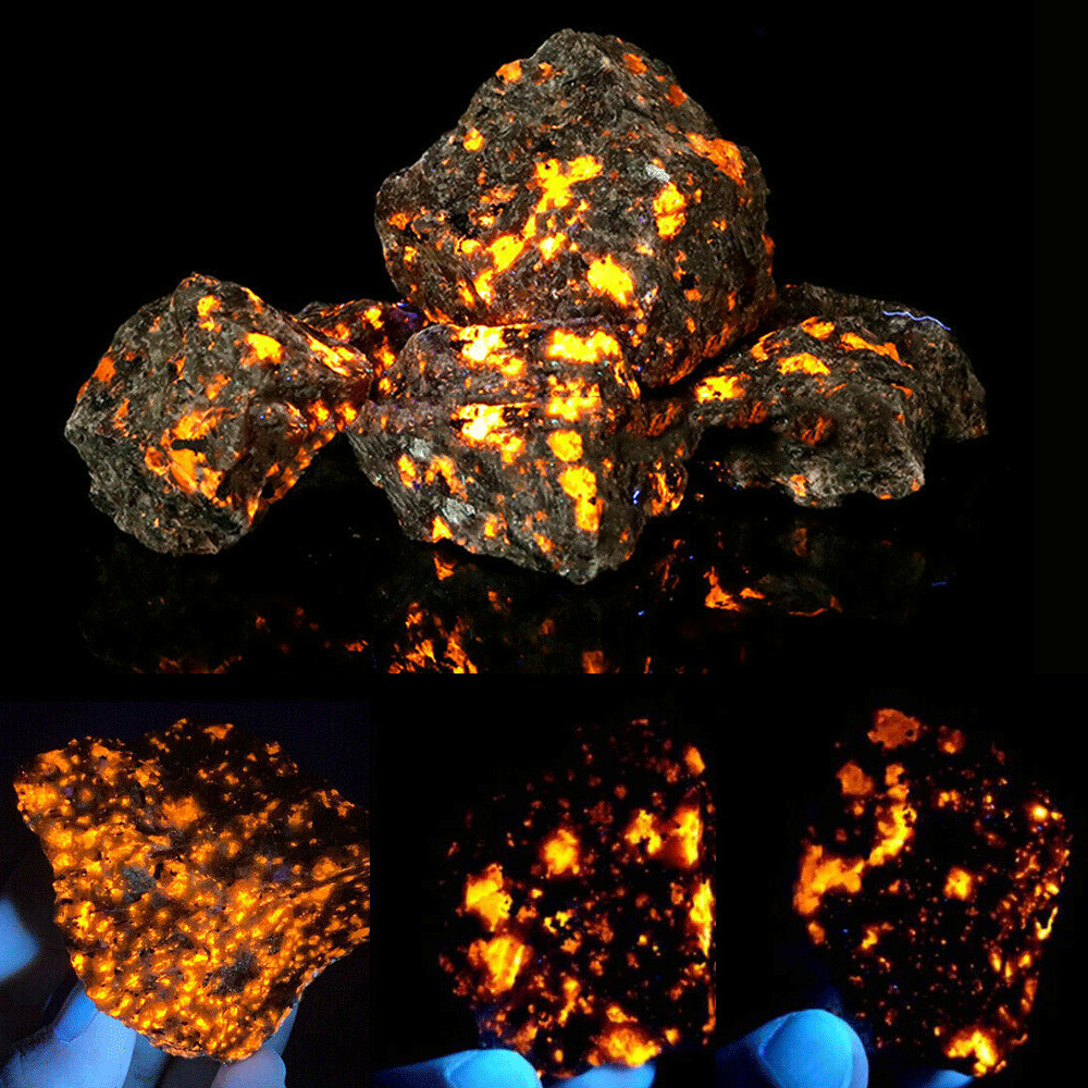 99.99% Raw Natural Rough Yooperlite Flame Fire Stone Mineral Crystal Decorations