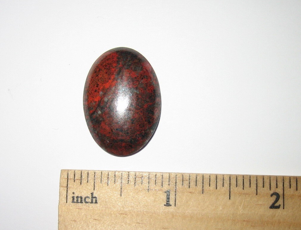26mm x 18.5mm POLISHED NATURAL CUPRITE STONE CABOCHON FROM MEXICO 28.5carats *A