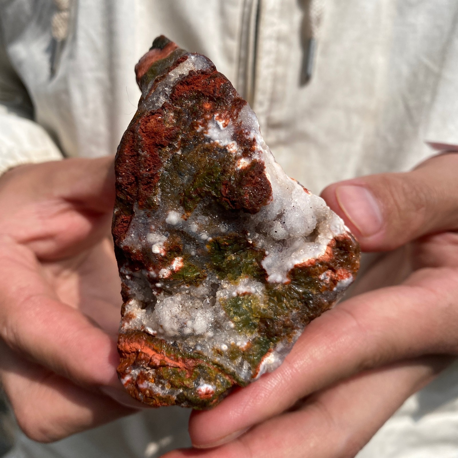 0.8lb Raw Natural colourful ocean jasper quartz crystal rough mineral specimen