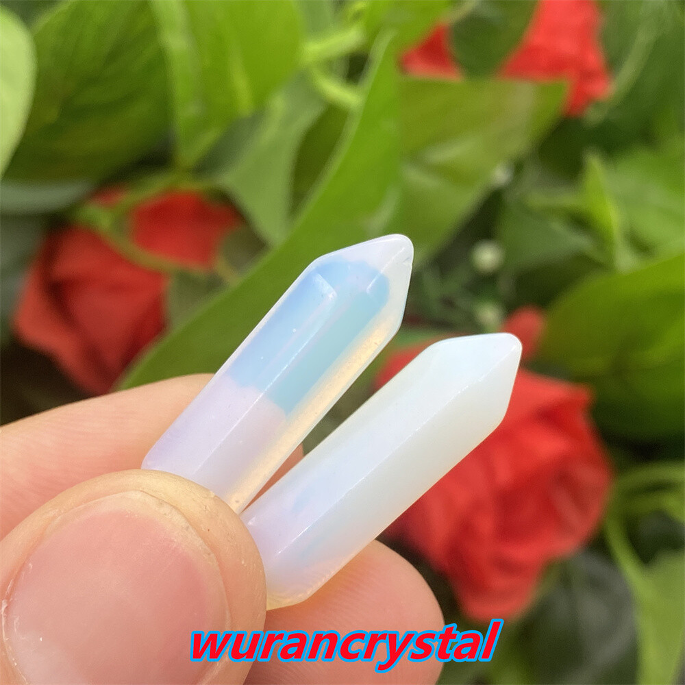 A+ Obelisk Opalite Quartz crystal skull Wand Double Point Healing DIY gift 10pcs