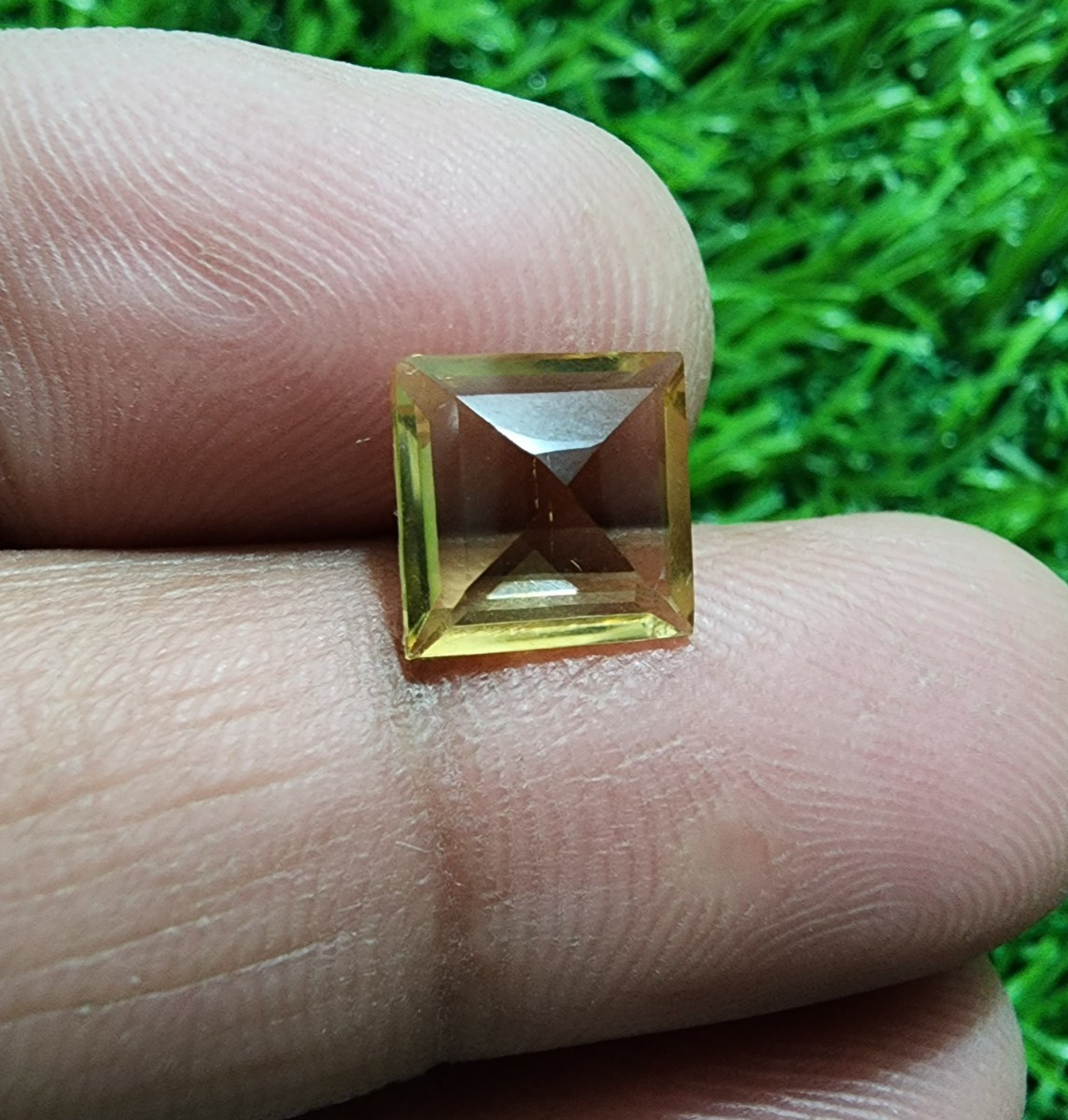 Superb Golden Citrine Topaz Loose Square Cut Gem 2.60Ct Natural Faceted Stone