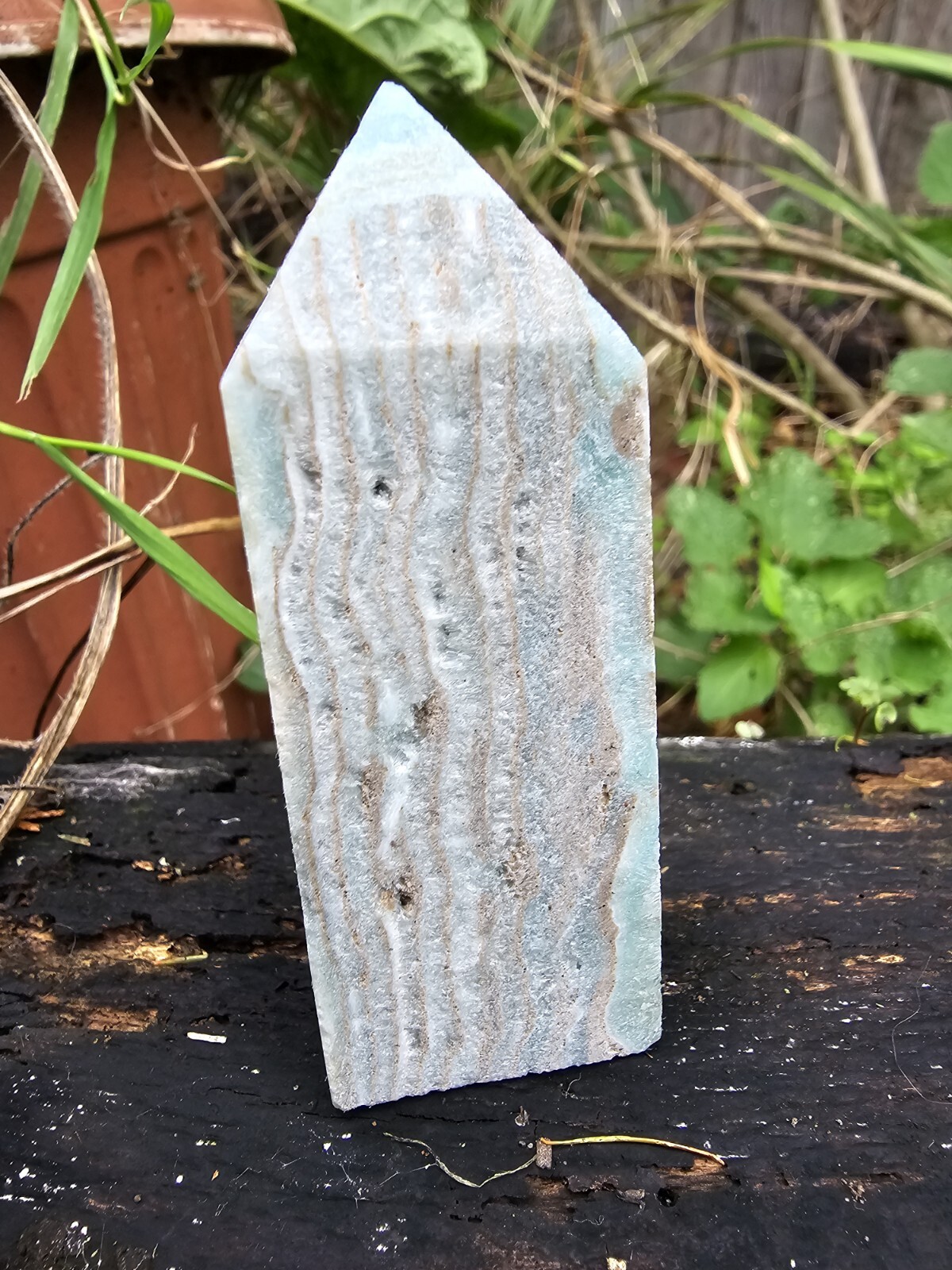 Blue Hemimorphite Tower Point Healing Harmony Calming Truth Activation 7.8cm