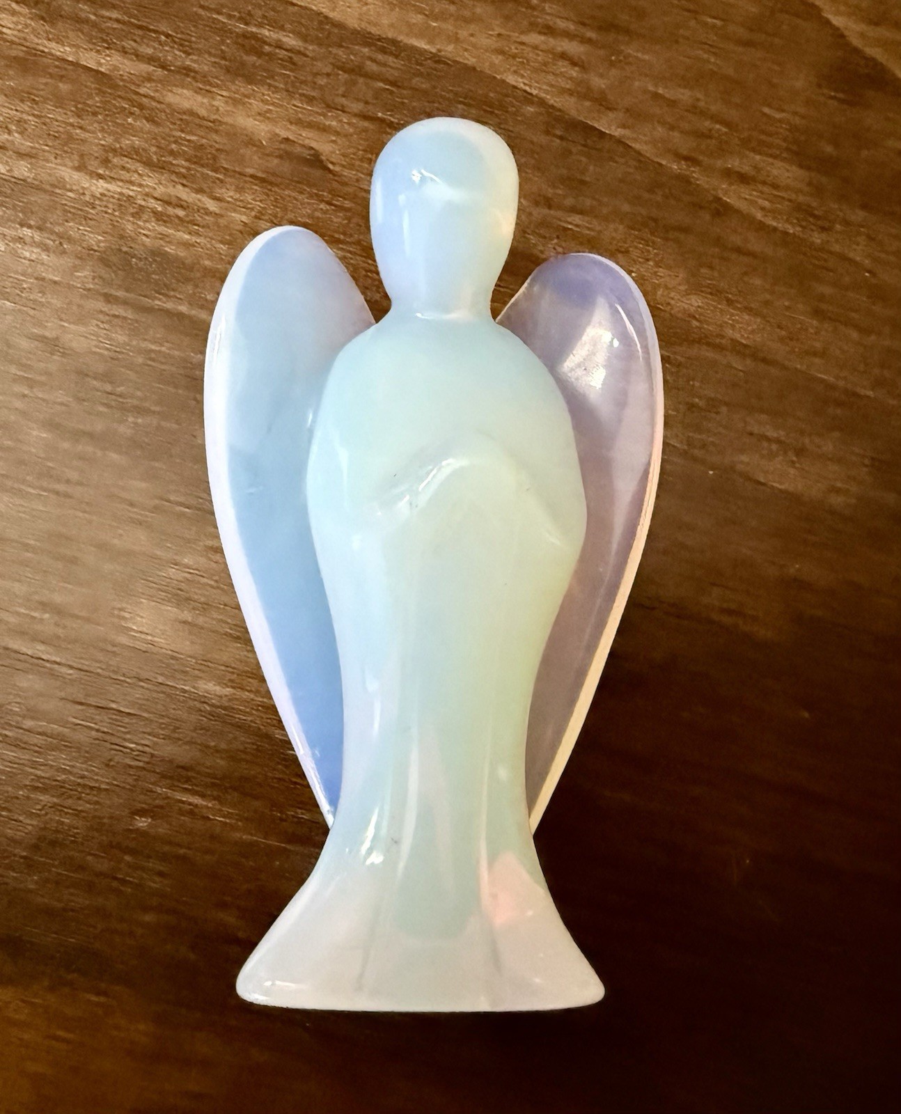 Beautiful Angel Prayer Stone Fairy Carved Crystal Healing Figurine Mini Statue