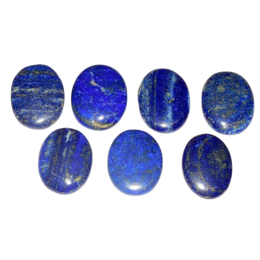 Natural Lapis Lazuli Palm Rock Stone Blue Crystal Healing Reiki Polished weight