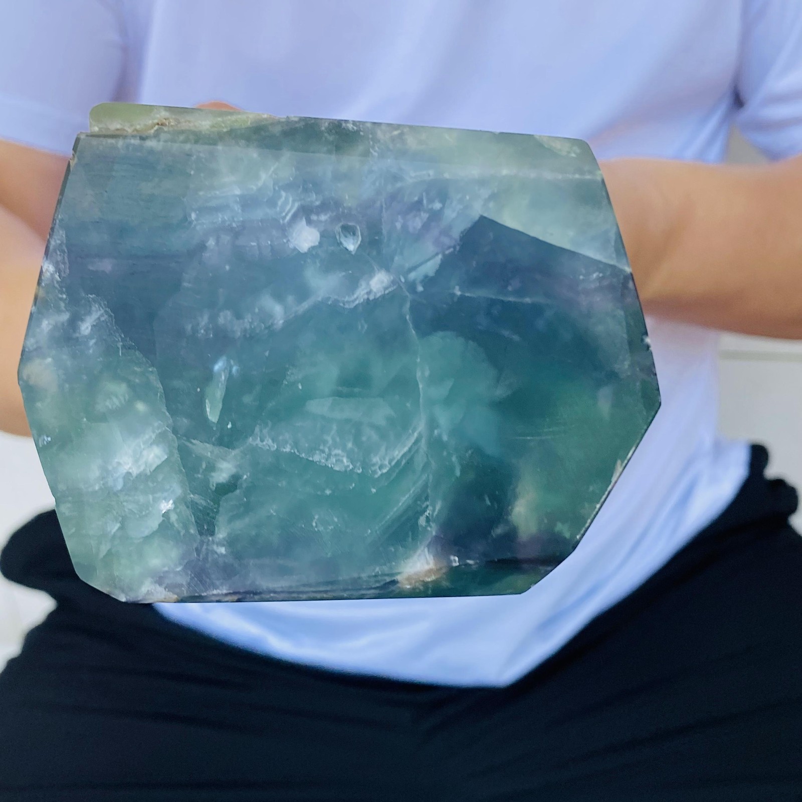 Natural Fluorite Obelisk Quartz Crystal Healing Reiki Wand Tower Point 4800g