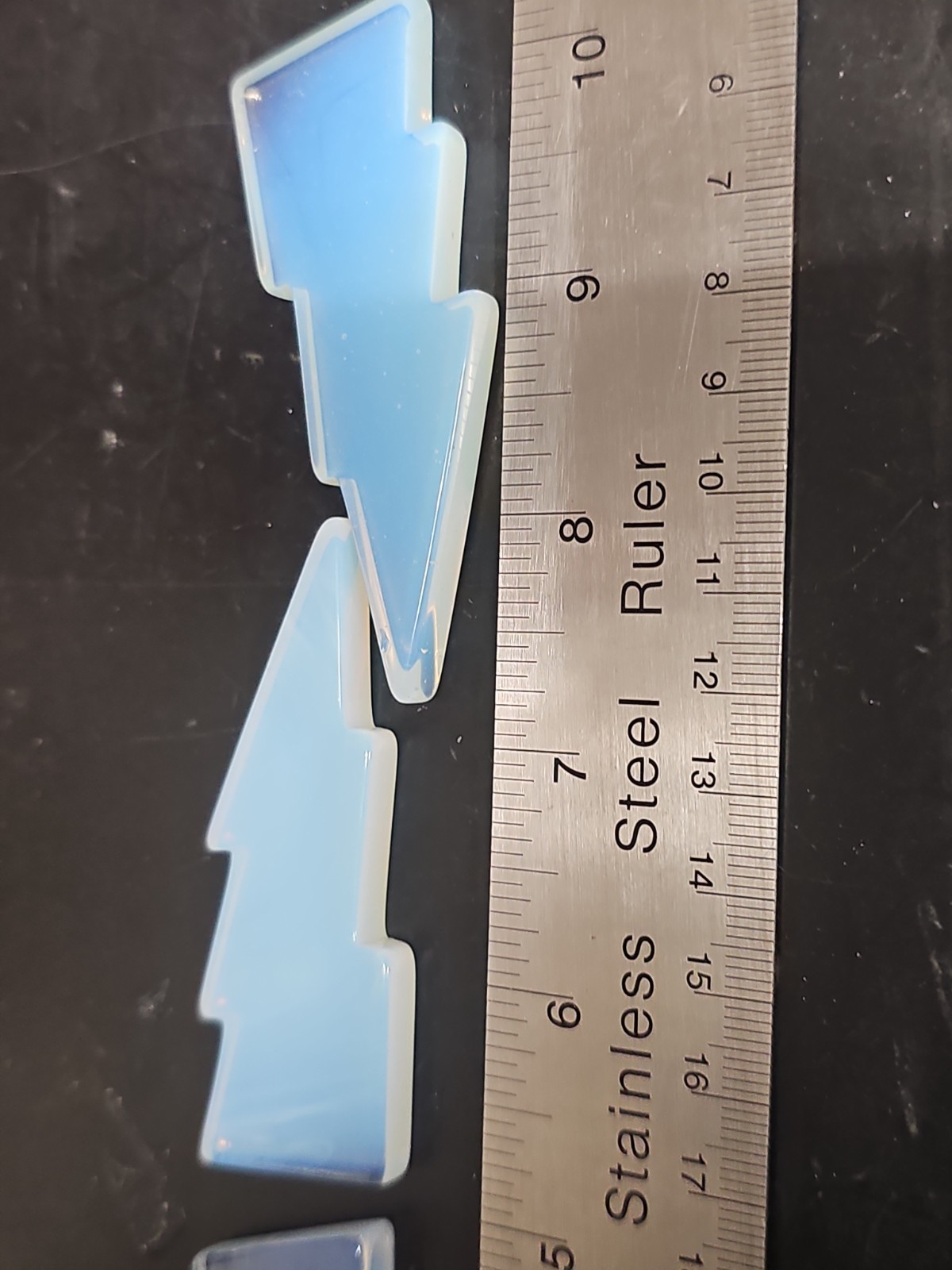 Wholesale Bulk Lot: 5 Opalite Lightning Bolt Carvings – 3″ Blue Iridescent…