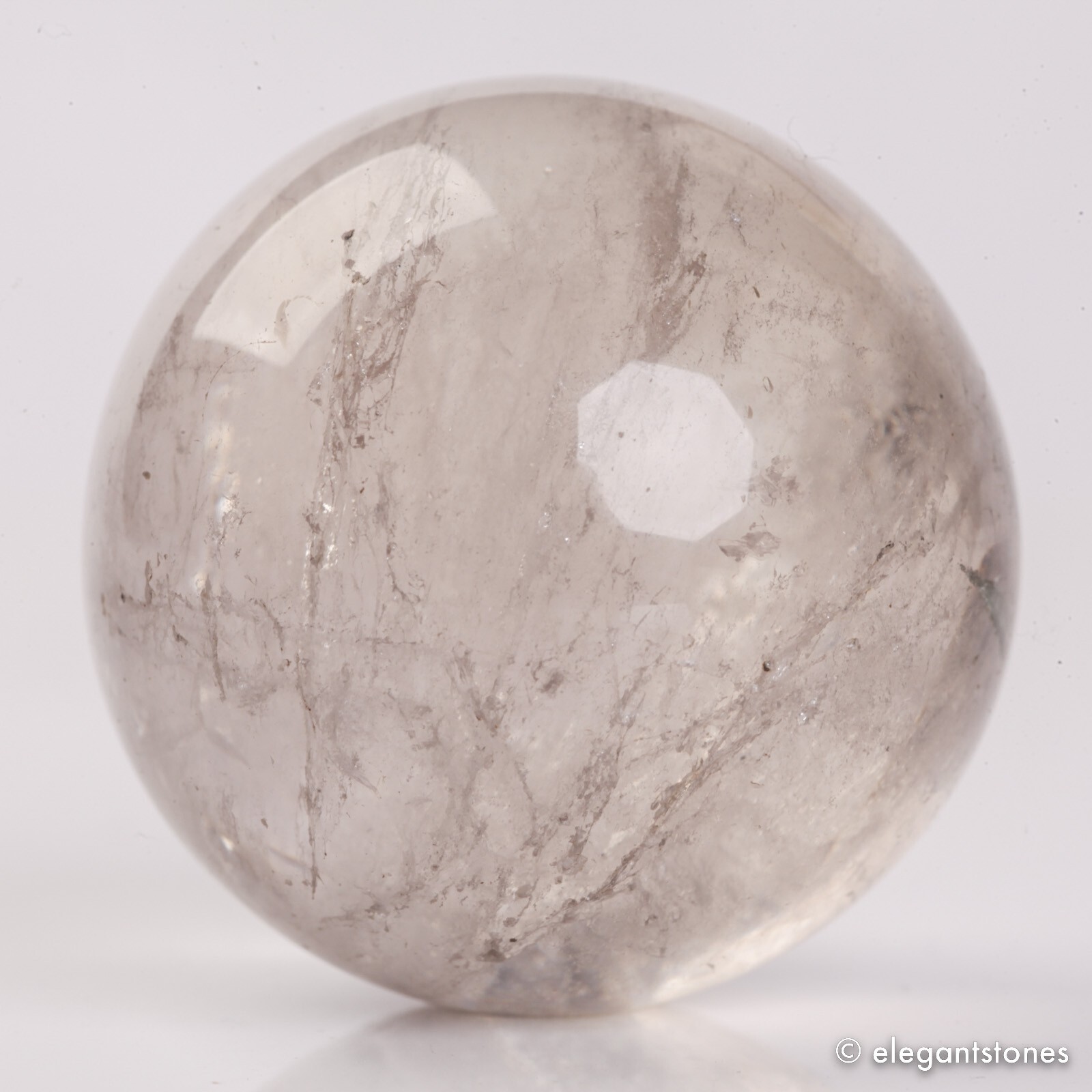 57g34mm Natural Garden/Phantom/Ghost/Lodolite Quartz Crystal Sphere Healing Ball