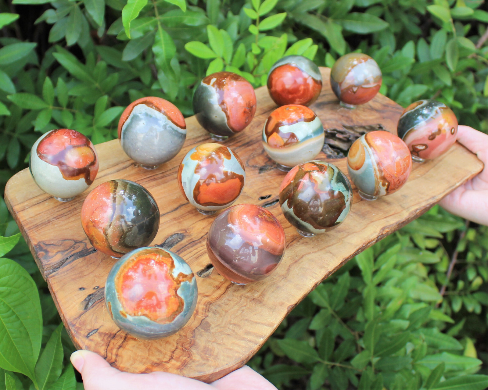 Polychrome Jasper Crystal Sphere, LARGE 2″ Sphere + Stand (Desert Jasper Sphere)