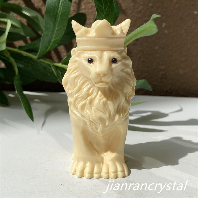 3” Natural Plant Fruit Lion Hand Carved Decoration Skull Gift Reiki Healing 1pc