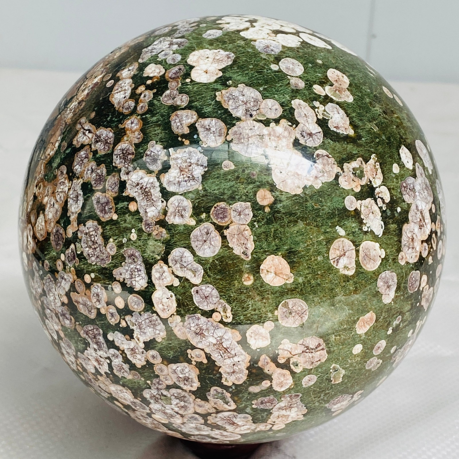 Natural Polished Pink cherry blossom agate BALL Madagascar 3880G ( 8.55LB )