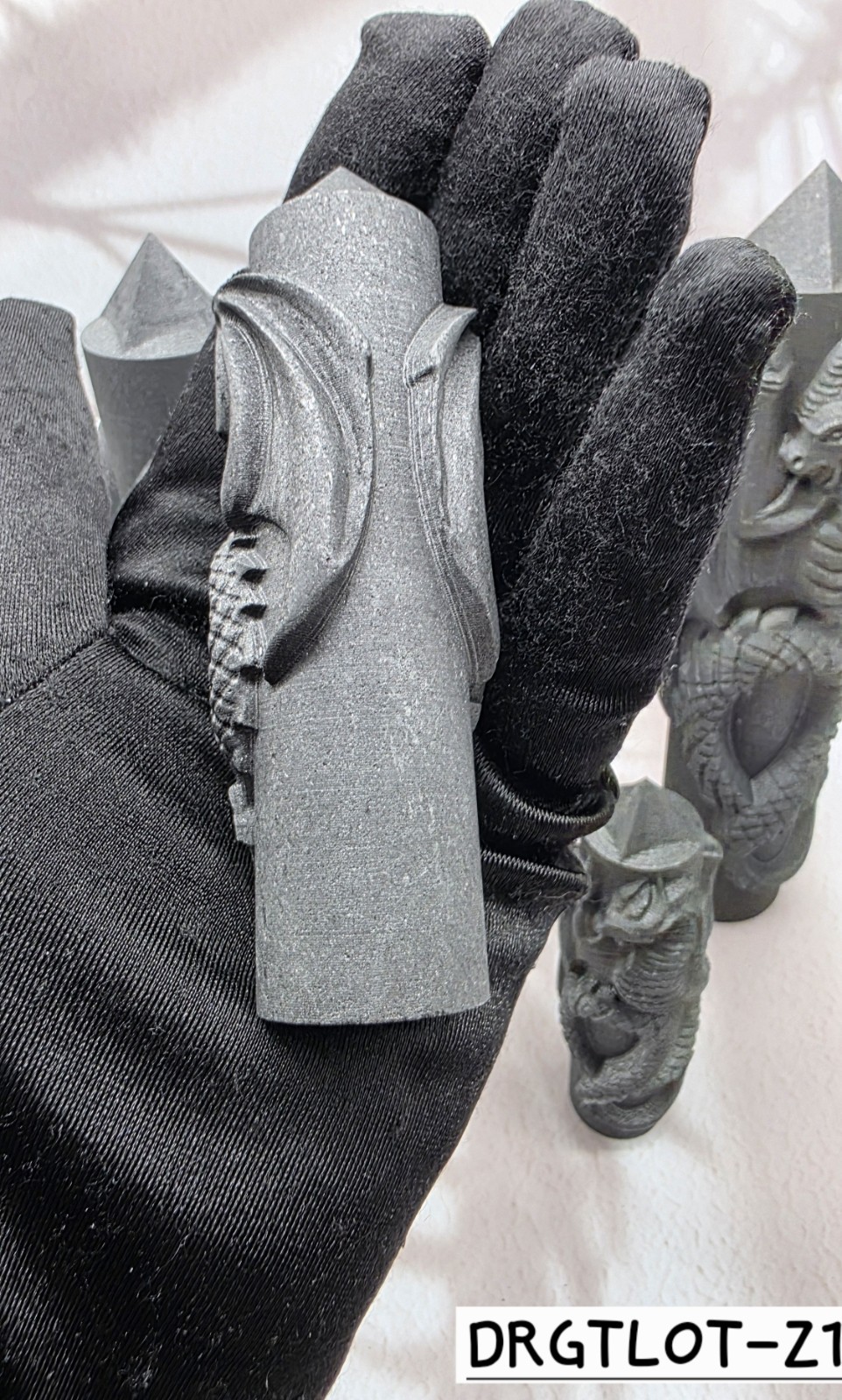 Shungite Dragon Towers Lot of 5 Hand Carved Dragon Obelisks, Protection Groundin