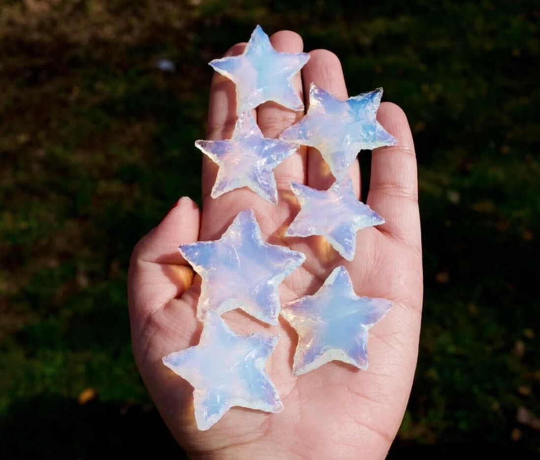 Bulk Opalite Star | Crystal Carved Stars | Star Shaped Bulk Crystals Wholesale