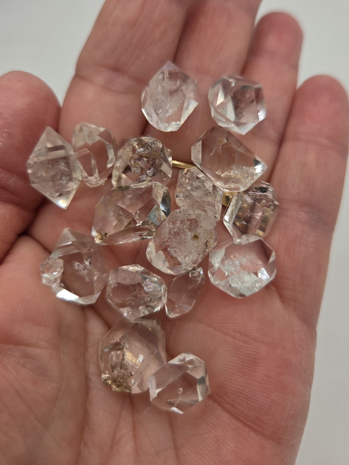 Genuine Herkimer Diamond Lot of 16 from NY – 11 – 17mm long – 25.72 total grams