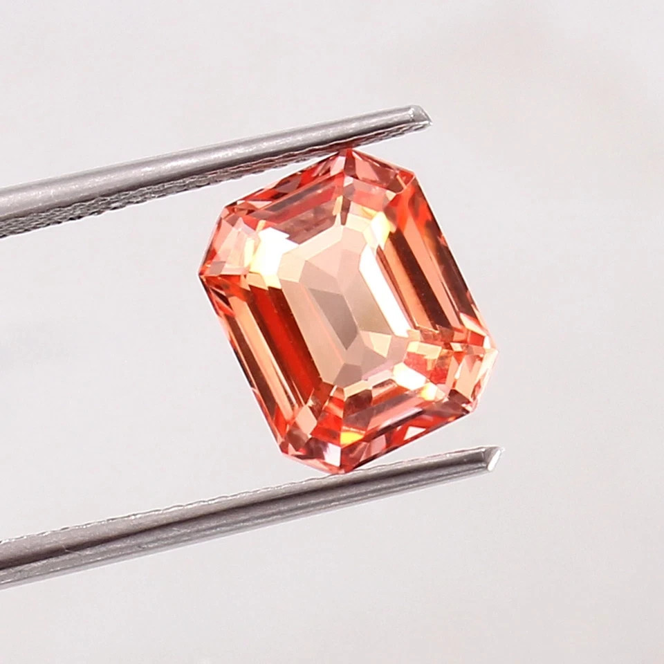 5.45Ct Precious Ceylon Padparadscha Radiant Gem 9.5×9.5×8 mm Beauty for Custom