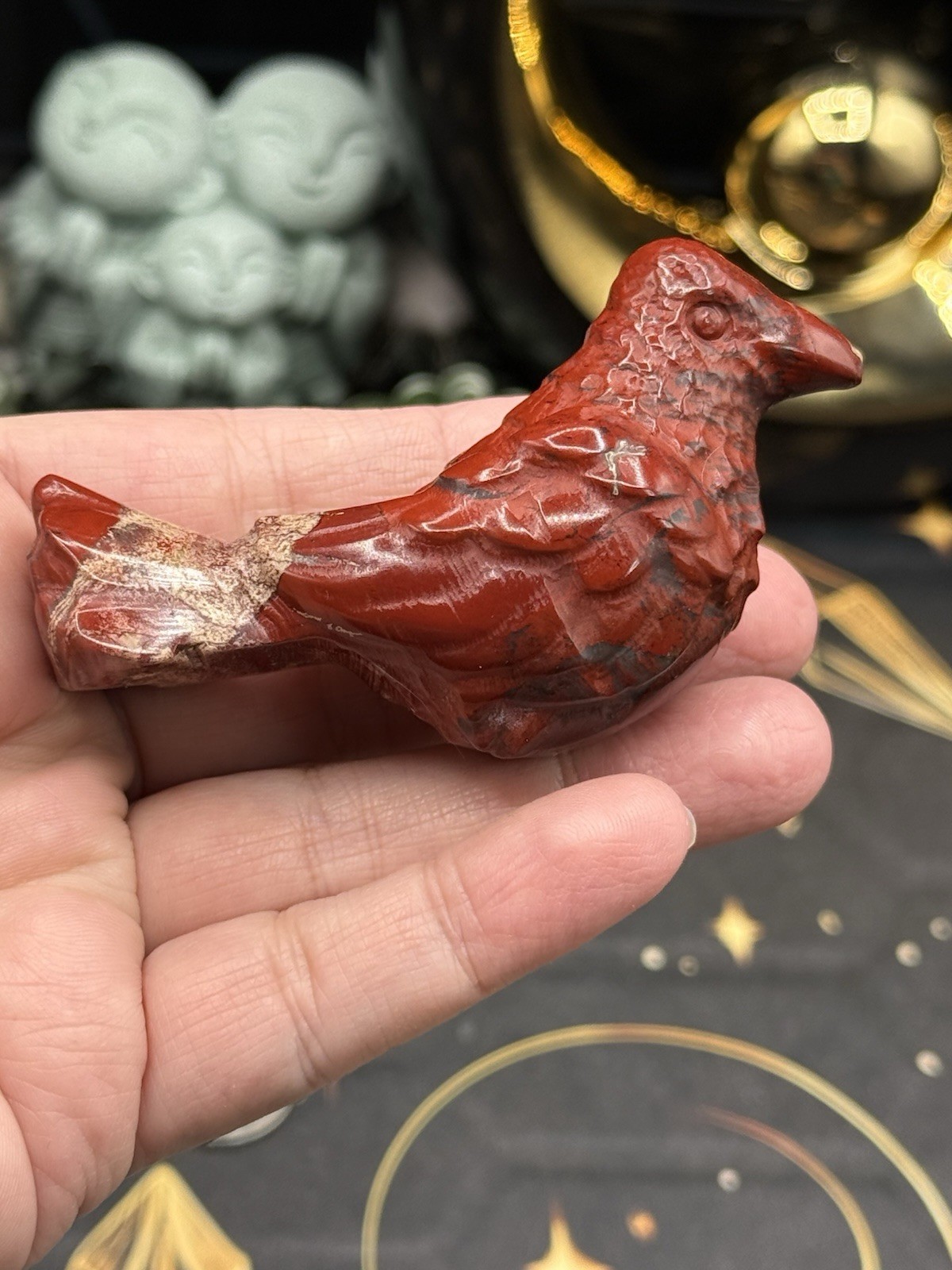 Natural Lapis Lazuli Trolleite Red Jasper carved Birds You choose Free shipping