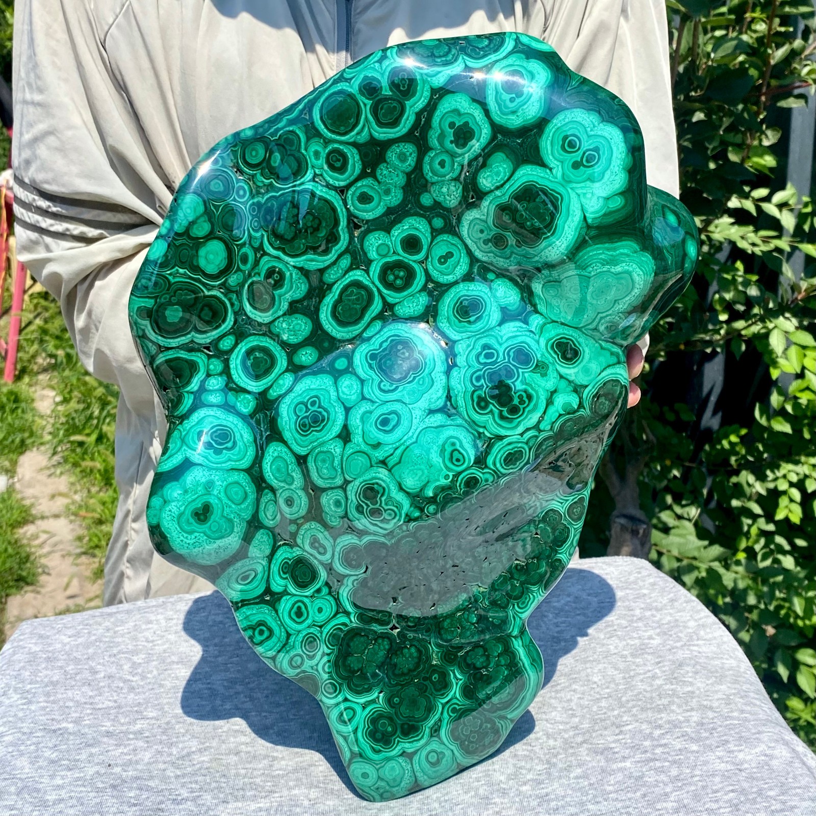 27.97LB Natural Polished Malachite Mineral freeform specimen Reiki Stone