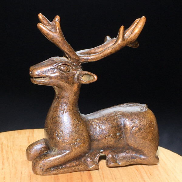 120g Ancient Chinese Handcrafted.Brass Exquisite.The perfect elk.gift. 310