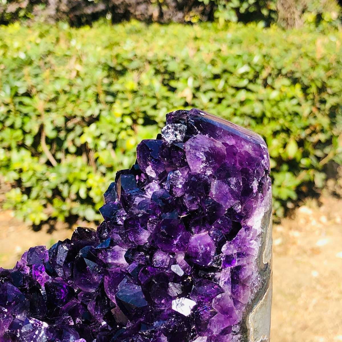 3.3LB Natural Amethyst geode quartz cluster crystal specimen Healing 3140