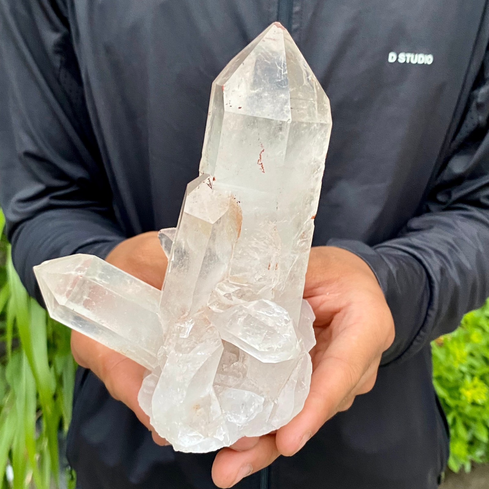 1.61LB A+++Natural white Crystal Himalayan quartz cluster /mineralsls