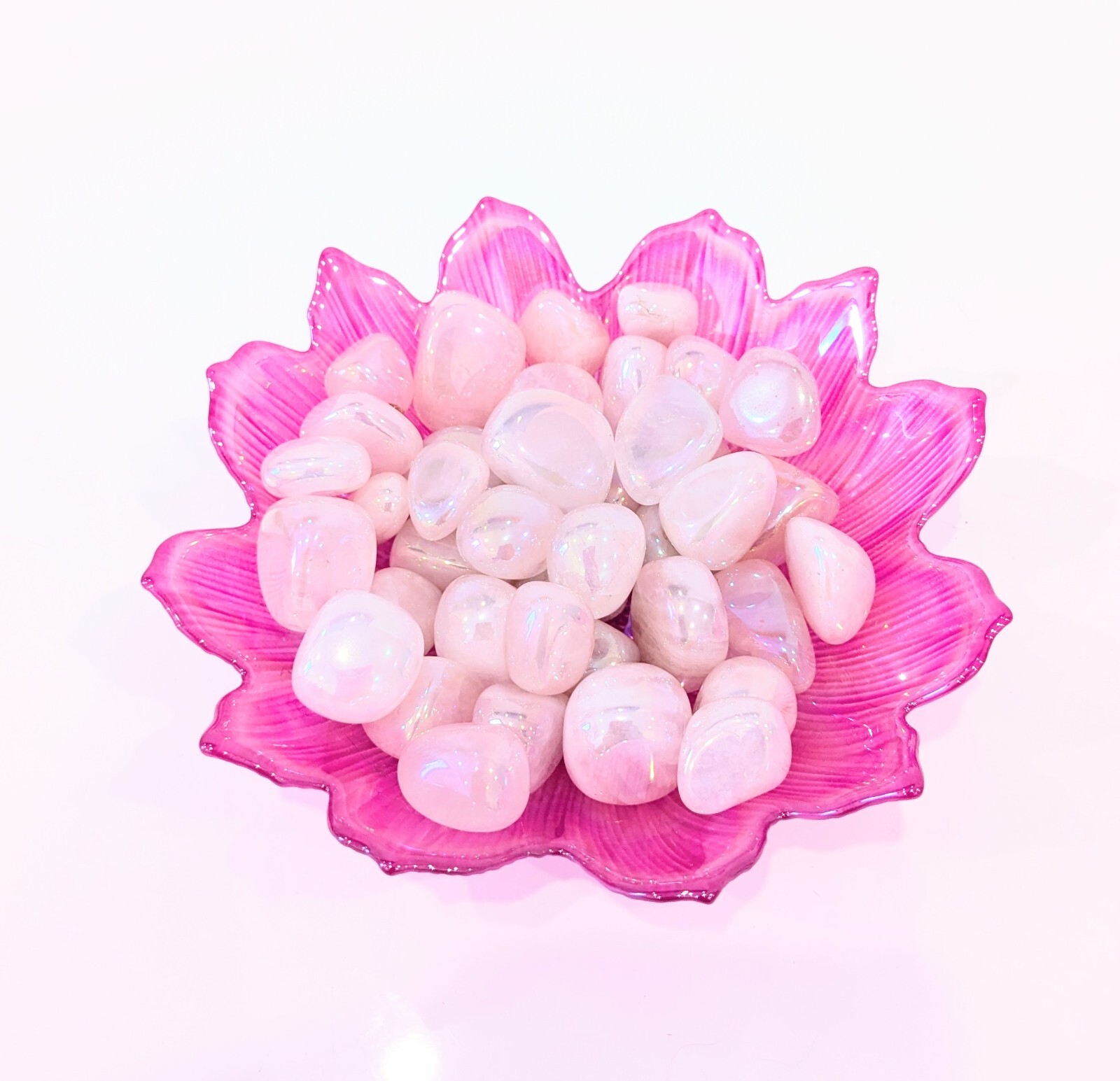 1/2 lb. Angel Aura Rose Quartz Angelic Guidance 22-25 Piece Bag