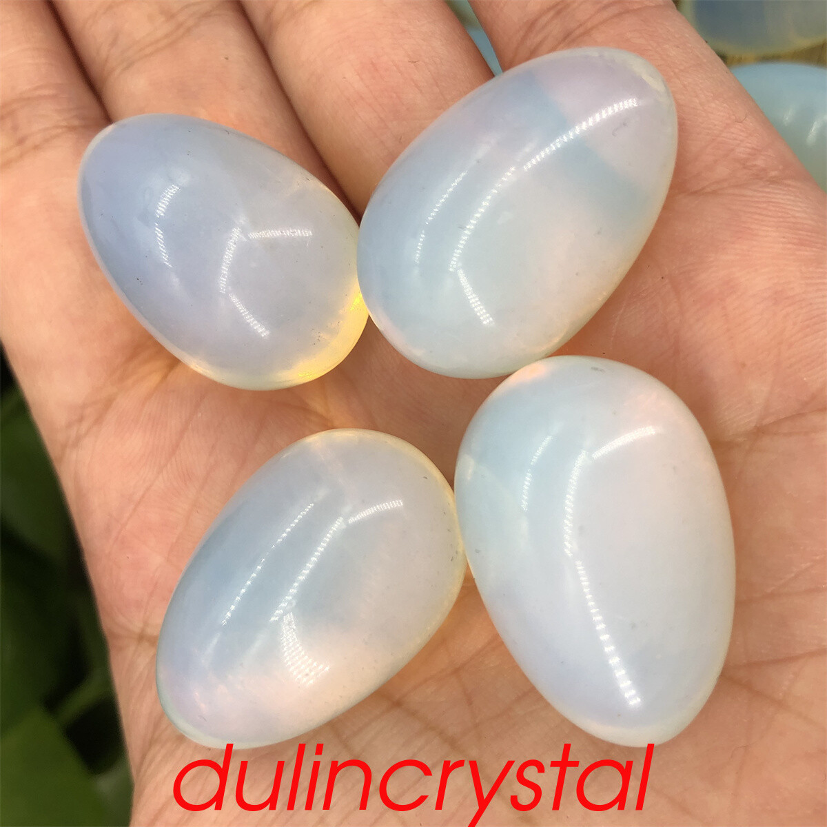 5pcs Opalite Synthetic Mini Egg Quartz Crystal palite Reiki Healing Quality Gem