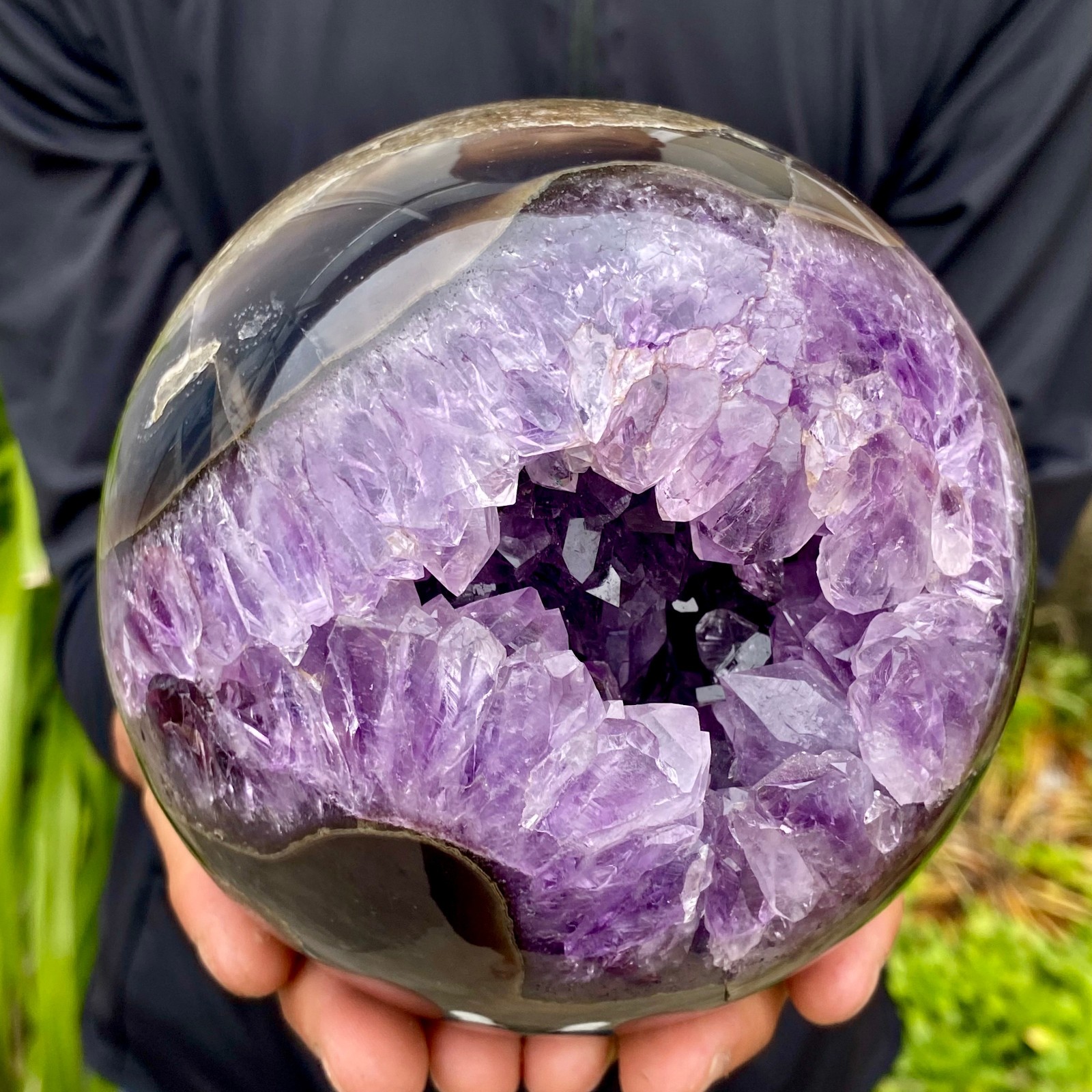 5.18LB Natural Amethyst Agate Opening Smile Quartz Cluster Crystal Specimen Heal
