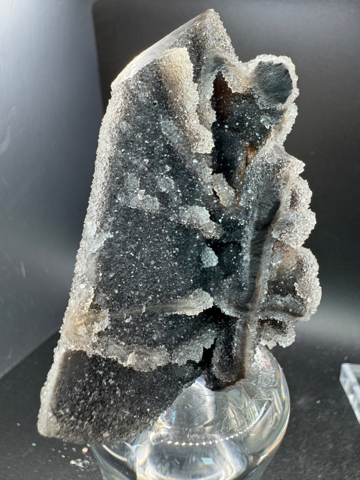 6335 Druzy Black Sphalerite Tower China 150g
