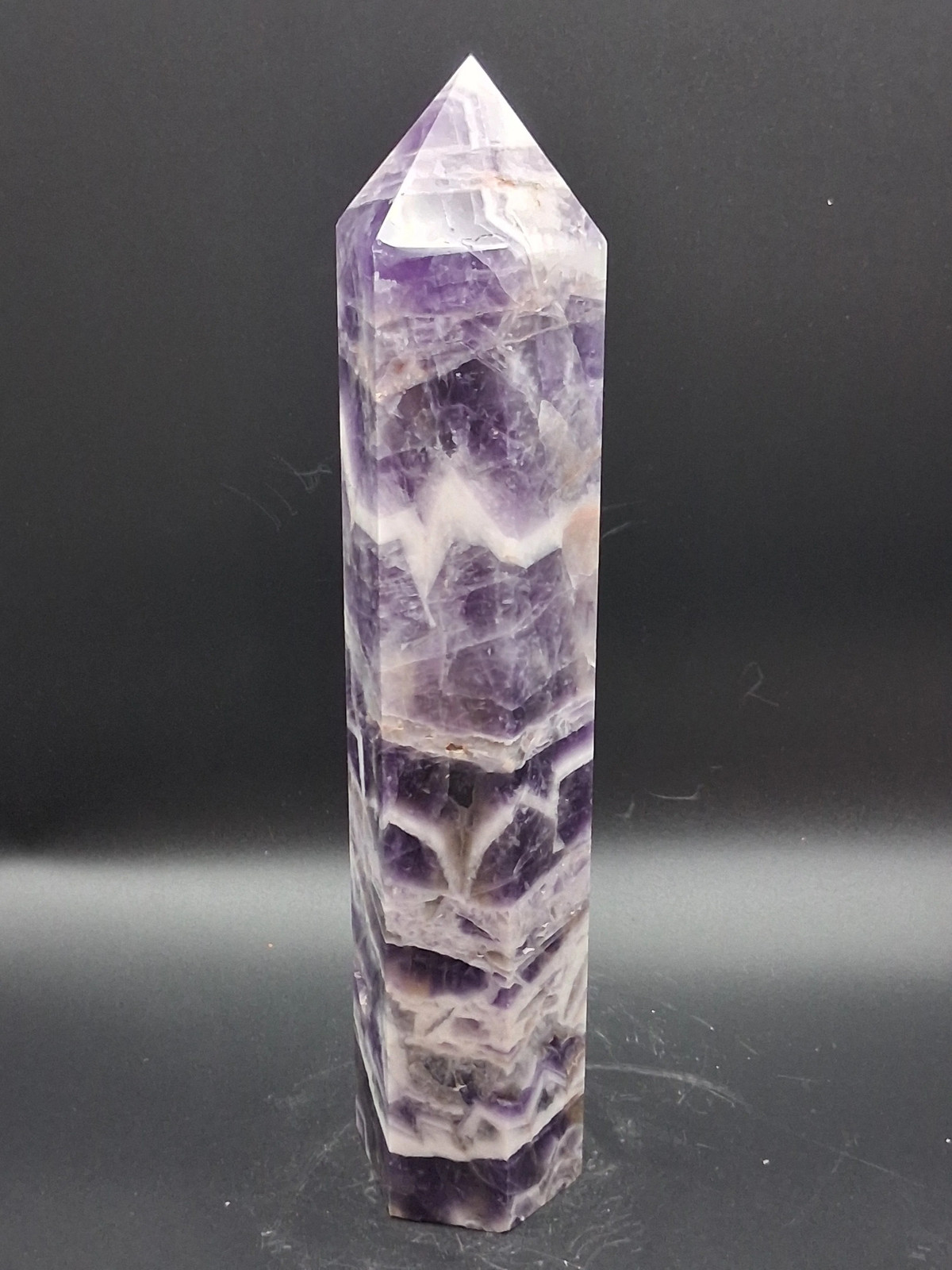 Large dream amethyst tower! 1.10 pounds, 8.5 inches tall