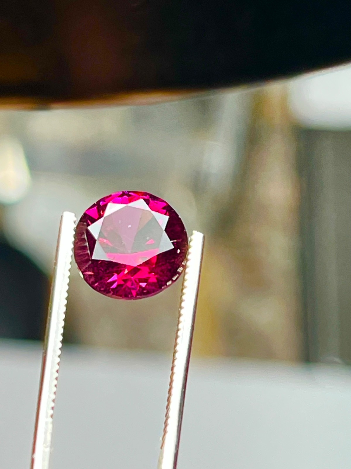 2.19ct AAA Vivid Montana Raspberry Pink rhodolite garnet precision cut