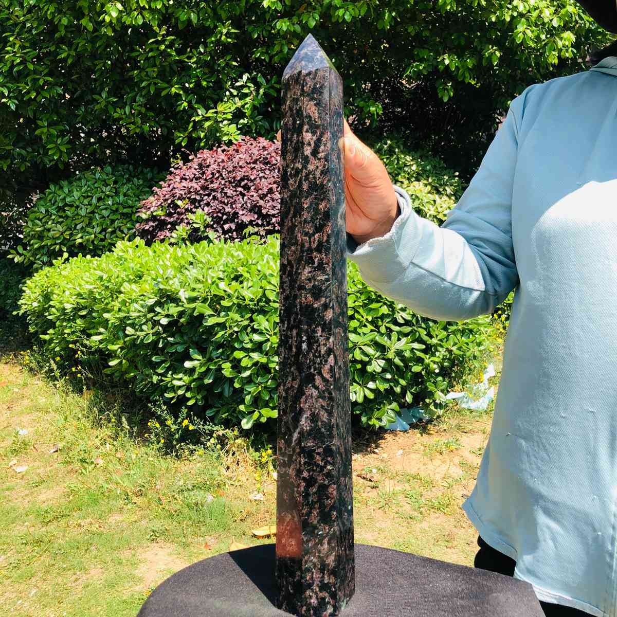 8.44LB Natural Firework Obelisk Tower Reiki Healing Crystal Point Wand