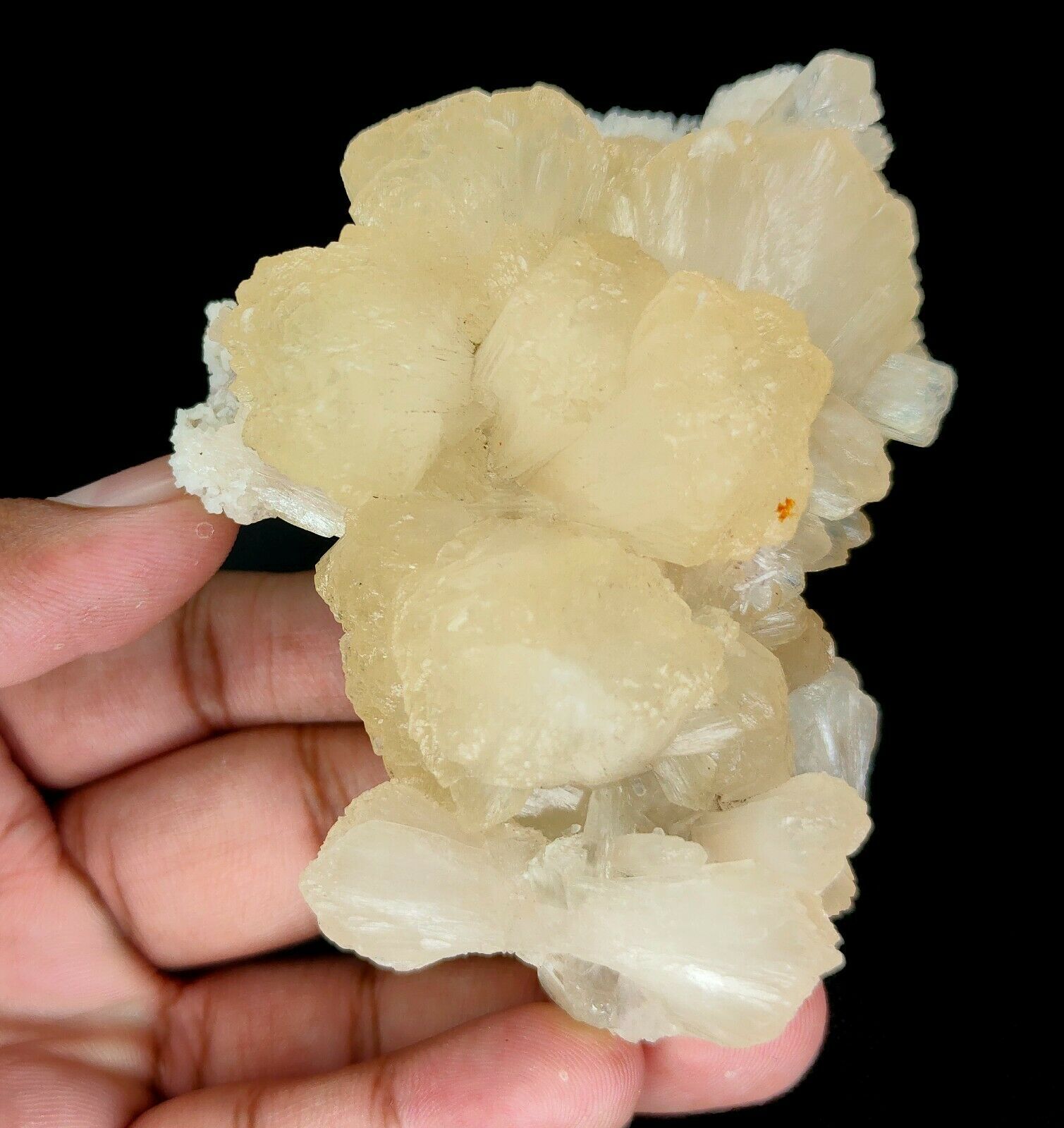 205g Natural Stilbite Cluster Mineral Specimen – India