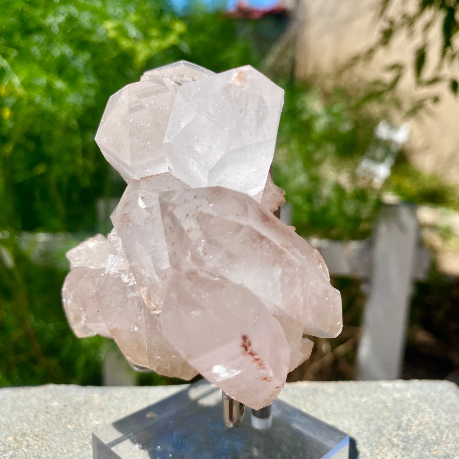 249G Natural Clear White Crystal Quartz Cluster Energy Healing Specimen
