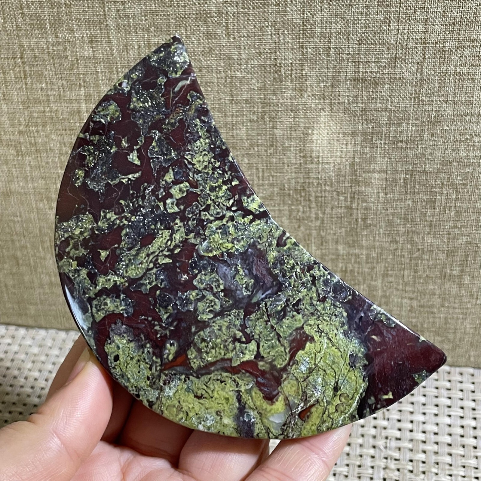 302g Raw l dragon blood stone Jasper Rough polished Crystal gemstone